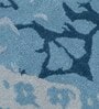 Blue Abstract Wool and Cotton 6 ft x 6 ft Hand tufted Round Carpet