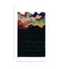Blue Abstract Wool and Viscose 4'4 ft X 6 ft Hand Tufted Irregular Carpet