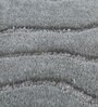 Blue Abstract Wool and Viscose 4 ft X 6 ft Hand Tufted Rectangle Carpet