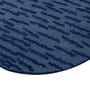 Blue Abstract Wool and Viscose 5 ft X 5 ft Hand Tufted Round Carpet
