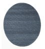 Blue Abstract Wool and Viscose 5 ft X 5 ft Hand Tufted Round Carpet
