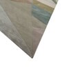 Blue Abstract Wool and Viscose 5 ft X 8 ft Hand Tufted Rectangle Carpet