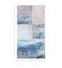 Blue Abstract Wool and Viscose 5 ft X 8 ft Hand Woven Carpet