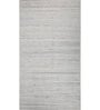 Blue Abstract Wool and Viscose 6 ft X 9 ft Hand Woven Carpet
