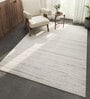 Blue Abstract Wool and Viscose 6 ft X 9 ft Hand Woven Carpet