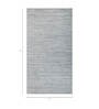 Blue Abstract Wool and Viscose 6 ft X 9 ft Hand Woven Carpet