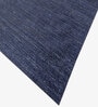 Blue Abstract Wool and Viscose 6 ft X 9 ft Hand Woven Carpet