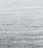 Blue Abstract Wool and Viscose 6 ft X 9 ft Hand Woven Carpet