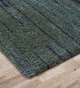 Blue Abstract Woolen Blend 4 x 6 Feet Hand Tufted Carpet