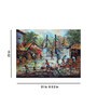 Blue Acrylic Canvas A Simple Village Market Unframed Original Painting