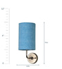 Naeva Blue Fabric Wall Sconces