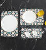 Blue Aluminium 16 Inch (Set of 3) Rectangle Appetizer Platters