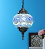 Blue Aluminium Single Hanging Lights