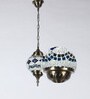 Blue Aluminium Single Hanging Lights