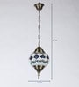 Blue Aluminium Single Hanging Lights