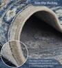 Blue and Beige Persian 3x5 Feet Machine Made Carpet