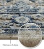 Blue and Beige Persian 4x6 Feet Machine Made Carpet