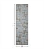 Blue and Brown Geometric 2x3 Feet Machine Made Runner