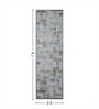Blue and Brown Geometric 2x7 Feet Machine Made Runner