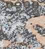 Blue and Cream Abstract 5x7 Feet Machine Made Carpet