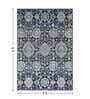 Blue and Cream Neo Persian 4x6 Feet Machine Made Carpet