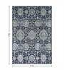 Blue and Cream Neo Persian 5x7 Feet Machine Made Carpet