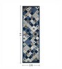 Blue and Cream Persian 2x3 Feet Machine Made Runner