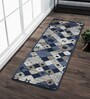 Blue and Cream Persian 2x7 Feet Machine Made Runner