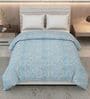 Blue and Green 100% COTTON Solid 150 GSM King Bed Comforter