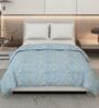 Blue and Green 100% COTTON Solid 150 GSM King Bed Comforter