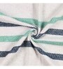 Blue And Green Cotton And Chenille Stripped 49X60 Inches Throw