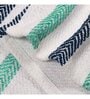 Blue And Green Cotton And Chenille Stripped 49X60 Inches Throw