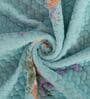 Blue and Green Polyester Solid 200 GSM Double Bed Comforter