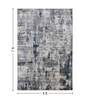 Blue and Grey Abstract 5x7 Feet Machine Made Carpet