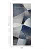 Blue Abstract Polypropylene 5 Ft X 2.5 Ft Machine Made Runner