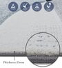 Blue Abstract Polypropylene 5 Ft X 2.5 Ft Machine Made Runner