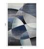 Blue and Grey Abstract Polypropylene 6 ft x 4 ft Machine Made Carpet
