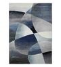 Blue and Grey Abstract Polypropylene 6 ft x 4 ft Machine Made Carpet