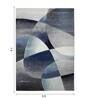 Blue and Grey Abstract Polypropylene 7 ft x 5 ft Machine Made Carpet