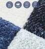 Blue and Grey Abstract Polypropylene 7 ft x 5 ft Machine Made Carpet