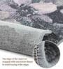 Blue and Grey Floral Polypropylene 11 ft x 8 ft Machine Made Carpet