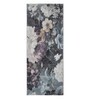 Blue and Grey Floral Polypropylene 5 ft x 2.5 ft Machine Made Runner