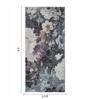 Blue and Grey Floral Polypropylene 5 ft x 2.5 ft Machine Made Runner