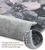 Blue and Grey Floral Polypropylene 5 ft x 2.5 ft Machine Made Runner