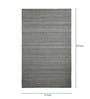 Grey Polyester Hand Woven 5 x 8 Feet Dhurrie