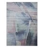 Blue and Pink Abstract 5x7 Feet Machine Made Carpet