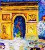 Blue Arc De Triomphe Canvas Wall Painting