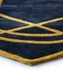 Buy Blue Art Silk Geometric 5 x 5 Feet Hand Tufted Carpet