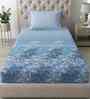 Blue Autumn Delight Single 186 TC Cotton With 1 Pillow Cover