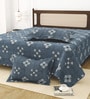 Blue Bedsheet 220 Tc Cotton King Bedsheet With 2 Pillow Covers